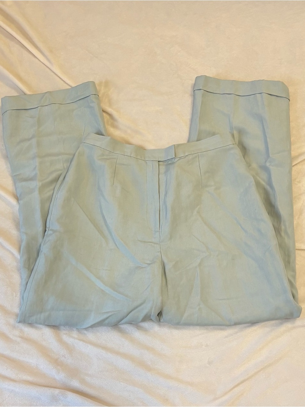 Ralph Lauren Sage Green Wide-Leg Trousers